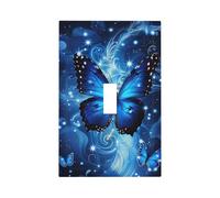 Blue Butterfly Magic Wall Plate 1 Gang Toggle Light Switch Cover Single Toggle Faceplate Decor 3X5 in