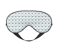 Blue Butterfly On Blossom Flower Print Functionality Eye Mask Sleep Lightweight Travel Yoga Camping Outdoors Relaxation
