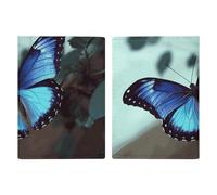 Blue Butterfly Passport Holder, ID Card Protector Case Passport Holder with Slot Passports Travel Wallet Document Cover for Women And Men