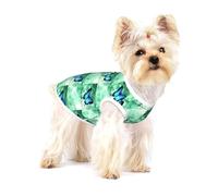 Blue Butterfly Pattern Dogs T-Shirt Printed Soft Breathable Dog Shirts For Small Pet Cotton Sleeveless Vest