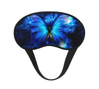 Blue Butterfly Print Adjustable Eye Cover for Sleeping, Comfortable, Pressure-Free and Breathable Sleeping Masks