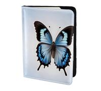 Blue Butterfly print Passport Cover, Passport Holder Cover Wallet Passport Wallet Case for Cards and Documents