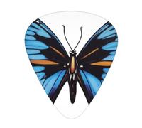 blue butterfly Printed pick set - 12 pieces, thin, medium and thick guitar picks, suitable for guitar, bass, electric guitar and ukulele