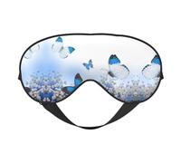 Blue Butterfly Sleep Eye Mas Updated Design Light Blocking Night Eye Blinder Men Women Shift Work Travel