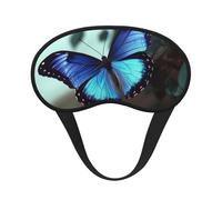 Blue Butterfly Sleep Mask for Side Sleeper, Light Blocking Night Masks for Sleeping Eye Mask for Women Men Eye Cover Soft Comfortable Eye Shade for Travel, Nap