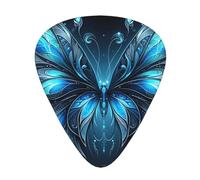 Blue-Butterfly-Wings 12 Pack Guitar Picks With 3 Thicknesses And Storage Box, Abs Plectrums For Electric Bass Guitar Players