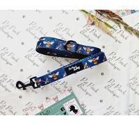BLUE BUZZY BUMBLE BEE DOG LEAD - REVERSIBLE