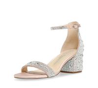 Blue by Betsey Johnson Women's SB-MARI Heeled Sandal, Champagne, 7 Wide