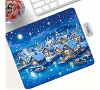 Blue Cabin(2) Gaming Mouse Pad, High Precision Smooth Surface with Anti-Fray Stitched Edges, Professional Mouse Mat for PC Gaming, Non-Slip Rubber Base, Water Resistant MousePad 30 x 25 cm d0d-399