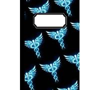 Blue Caduceus Medical Lined Notebook: Journal | Cream Paper | College Ruled | 6x9 | 120 Pages | Gift for Medical Student Nurses and Doctors
