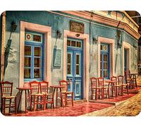 Blue Cafe - Glass Worktop Saver/Protector - by Pearl Glass (40 x 30cm Medium)