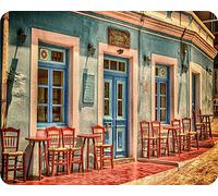 Blue Cafe - Glass Worktop Saver/Protector - by Pearl Glass (50 x 40cm Large)