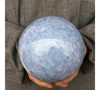 Blue Calcite Quartz Crystal Sphere Ball Ornaments (Size : 1400-1500g)