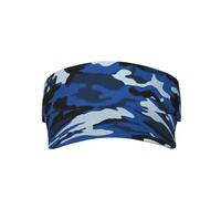 Blue Camo Adult Sunscreen Hat, Summer Sunshade with an Open Top Design,Golf Visors for Men,Fishing-Hats, Blue Camo, One size