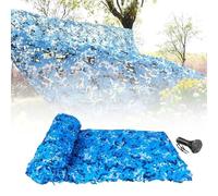 Blue Camo Netting Army Camouflage Blind Net Lightweight Sunshade Net 1 1.5 2 2.5 3 3.5 4 4.5 5 6 7 8 9 10 15m Garden Privacy Tarp(1x2m)
