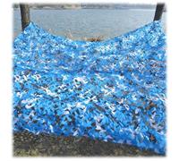 Blue Camo Netting Heavy Duty 1x2m 2x3.0m 3x4.0m 5x6m Outdoor Sunshade Camouflage Net Military Netting For Hunting Shooting Party Decorations Garden Camping(W5.5xH15m)
