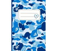 Blue Camo Notebook - College Ruled: 6" x 9" Softcover Journal | Military Camouflage Pattern | College Ruled Lined Pages | Notebook for School, Work, or Gifts