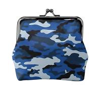 Blue Camo Printing Minimalist Lightweight Wallet for School and Work Commutes,Concerts Travel Kit Wallet