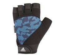 (Blue Camo, S) Adidas Half Finger Performance Weight Lifting Gloves Training