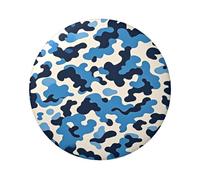 Blue Camouflage Pattern Button Pins 12 Pcs, 2.4 Inch Round Button Badges Metal Personalized Picture Photo Pin Buttons Kit For Craft Supplies Christmas Diy Party Projects