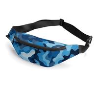 Blue Camouflage Pattern Fanny Pack Fanny Packs for Women Men Waist Bag Mens Fanny Pack Womens Fanny Pack Fanny Pack Men Running Fanny Pack Small Fanny Packs for Women, style, 36*15cm