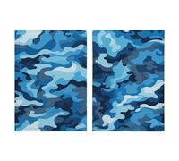 Blue Camouflage Pattern Passport Holder Slim PU Leather Passports Wallet Portable Passports Protector Passport Cover
