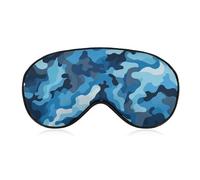 Blue Camouflage Pattern Sleep Mask Eye Mask Eye Masks for Sleep Sleep Masks for Women Men Travel Eye Mask Adjustable Sleeping Mask Sleep Mask Blackout Cute Sleep Mask