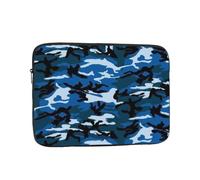 Blue Camouflage Printed Laptop Sleeve for 10 inch Laptop, Shockproof Oxford Fabric Laptop Protective Case Laptop Bag