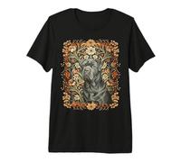 Blue Cane Corso William Morris Floral Art Premium T-Shirt