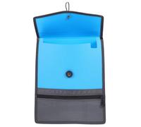 Blue Canvas A4 File Bag for Documents and Contracts, Large Capacity