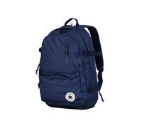 (Blue) Canvas Converse Backpack Large Capacity Student School Travel Solid Color Bags