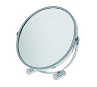 Blue Canyon 17cm Free Standing Round Swivel Mirror - Chrome Finish - Perfect for Shaving and Applying Makeup - One Side with 3x Magnification - Double Sided Multipurpose Mirror - BA121