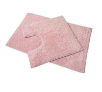 Blue Canyon 2 Piece Cotton Bath & Pedestal Mat Set, Quick Dry & High Absorbent Bathroom Door Mat, Washable Area Rug for Living Room, Kitchen, Outdoor Rug, Home Decor Mattress, 1200GSM - Blush Pink