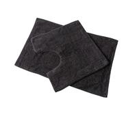 Blue Canyon 2 Piece Cotton Bath & Pedestal Mat Set, Quick Dry & High Absorbent Bathroom Door Mat, Washable Area Rug for Living Room, Kitchen, Outdoor Rug, Home Decor Mattress, 1200GSM - Slate