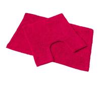 Blue Canyon 2 Piece Cotton Bath & Pedestal Mat Set, Quick Dry & High Absorbent Bathroom Door Mat, Washable Area Rug for Living Room, Kitchen, Outdoor Rug, Home Decor Mattress, 1200GSM - Deep Red