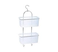 Blue Canyon 2 Tier Hanging Shower Caddy Plastic Basket Rust-Resistant No-Drill Bathroom Shelf Organizer