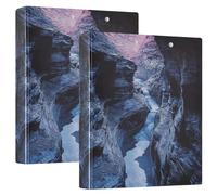 Blue Canyon 3 Ring Binders 1.5 Inch Clear View Three Ring Binders Versatile Binder Fits 200 Sheets 2 Pack