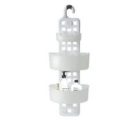Blue Canyon 3 Tier Adjustable Plastic Shower Caddy, Hanging Caddy, No Drill Plastic Bathroom Shelf, Non-Rusting Storage Shelves, Shower Accessory, Bathroom Organisation Shelf, White
