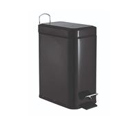 Blue Canyon Axus Lid Pedal Bin| Modern and Stylish Trash Can| 5L Bin for Kitchen, Bathroom, Bedroom, Office| Anti-Fingerprint Outer Finish| Stainless Steel Rubbish Bin| Rectangle Waste Bin| Black