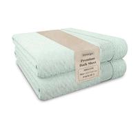 Blue Canyon Bath Sheet, Bathroom Soft Sheet, Woven Light-Weight, Quick Dry, Reusable Bath Sheet, Bacteria Resistant, Skin Friendly, Makeup Remover Sheet 100 * 140 cm, 500 GSM, PACK OF 2, (MINT GREEN)