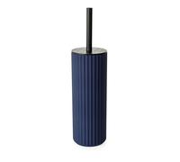 Blue Canyon Berkeley Toilet Brush with Bamboo Lid for Bathroom & Office, Plastic Head for Deep Cleaning, Compact Size, Elegant Design, Odour Free Holder, Hygienic Brush, Blue