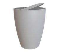 Blue Canyon Boda 12L Swing Lid Bin Compact Grey Plastic Waste Bin For Bathroom Bedroom & Kitchen