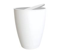 Blue Canyon Boda Swing Lid Bin, 12 L Capacity, Rubbish Bin for Bathroom & Bedroom, Plastic Construction, Compact & Lightweight, Rubbish Storage for Kitchen, Swing Lid, Space Saving Design, White
