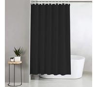 Blue Canyon Diamante Shower Curtains | 100% Polyester Shower Curtain | Anti-Bacterial Surface Treatment | Water Repellent| Weighted Hem | 180 X 180cm | 12 Reinforced Eyelets with Hooks (Black)