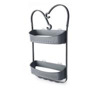 Blue Canyon Double Hanging Shower Caddy - Grey - Bathroom Shower Caddy Organiser With Dual Storage Baskets - Stylish Shower Caddy
