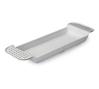 Blue Canyon Extendable Over Bath Rack White Caddy Adjustable Shower Organizer Bathroom Storage Tray With Non-Slip Grip