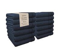 Blue Canyon Face Cloth, Bathroom Soft Towels, Woven Light-Weight, Quick Dry, Reusable Face Towels, Bacteria Resistant, Skin Friendly, Makeup Remover Cloth 30 * 30 cm, 500 GSM, PACK OF 12, (NAVY)