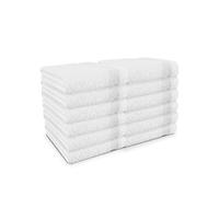 Blue Canyon Face Cloth, Bathroom Soft Towels, Woven Light-Weight, Quick Dry, Reusable Face Towels, Bacteria Resistant, Skin Friendly, Makeup Remover Cloth 30 * 30 cm, 500 GSM, PACK OF 12, (WHITE)