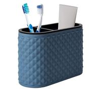 Blue Canyon Figaro Resin Toothbrush Holder for Bathroom, Multipurpose Storage Holder Stand For Electric Toothbrush, Tongue Cleaner, Comb, Razor & Shaving Kit, Toothbrush Case, Slate Blue