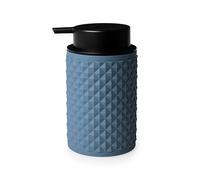 Blue Canyon Figaro Soap Dispenser, Soap Dispenser Bottle, Durable Resin Construction, Refillable Liquid Soap Bottle, Compact & Space Saving, Elegant Textured Design, Shower Gel Dispenser, Blue